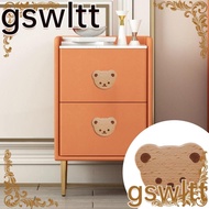 GSWLTT Drawer Knob, Bear Shape with Screw Cupboard Knob, Cute Wooden Single Hole Design Cabinet Knob Furniture Accessories