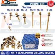 1 BOX Baut Baja Ringan LION M5 Kuning - Skrup Sekrup Roofing Drilling 