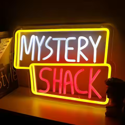 MY II STERY SHACK Neon Sign USB Dimmable LED Neon Light Bar Restaurant Cafe Street Garage Bedroom De