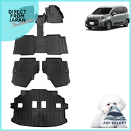 Toyota Sienta 10 Series Floor Mats + Trunk Mat Set 7 Seater 2022+ 3D TPE Waterproof Anti-Slip Black