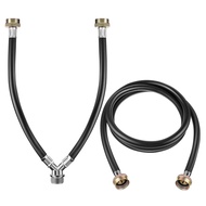 Y Mixer Hose Connector with Washing Machine Connector Hot and Cold Water Supply Splitter Y Type Hose