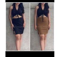 PREMIUM SPLIT KNIT MINI SKIRT FIT UP TO BB. 66KG