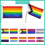 POOP Rainbow Flag Brass Grommets   Rainbow Progress Pride Flag Banners