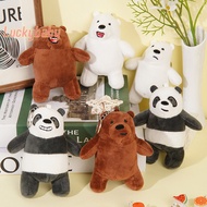 [LuckybabyS] Cute We Bare Bears Pendant Keychain Plush Doll Toy Soft Stuffed Brown Bear White Bear Keyring Backpack Ch Car Bag Decor Gift new