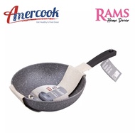 HOT🔥AMERCOOK LAVA STONE 20CM/24CM/30CM INDUCTION NON STICK WOK PAN/KUALI TK MELEKAT/KUALI DALAM/KUAL