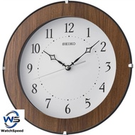 Seiko QXA738Z Wooden Decorator Quiet Sweep White Dial Wall Clock