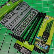 TEKIRO Complete Package of 8-10-12-14mm T-Socket Wrench 27pcs Victory Shock Socket Wrench Victory 9P