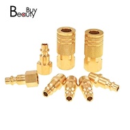 8-Piece Air Coupler and Plug Kit Quick Connector Air Fittings 1/4Inch NPT Industrial Brass Air Hose Fitting for Air Tool Accessories Parts
