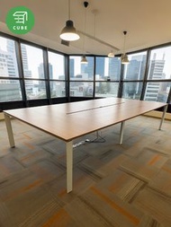 會議臺 辦公室會議 會議桌 圓桌 方桌 多人用桌 木桌 啞光桌面 書桌 可升降款式 可摺叠款式【立方傢俬】專營買賣二手辦公室傢俬 香港全域服務 二手 辦公室傢俬