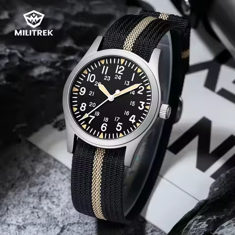 MILITREK 2025 new military 37mm men's quartz watch VH31 AR sapphire coated stainless steel waterproo