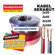 TY525 Kabel Transparan Kabel Kabel Serabut 2x30 2x50 2x120 2x200