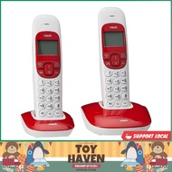 [sgstock] Vtech VT1301-2 RD Colorful Design Twin Cordless Phone, Red