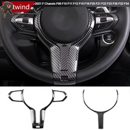 RL Carbon Fiber Car Interior Steering Wheel Cover Trim For BMW X1 X2 X3 2016-2021 F Chassis D7H2
