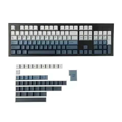 1.8mm Thickness PBT Gradient Keycaps Cherry Profile Dye Sub Mac Keyset For ANSI ISO 104 TKL GK61 96 