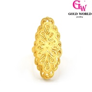 GW Jewellery Fashion Accessories Emas 916 Gold Bangkok Gold Large Flower Gilded Ring