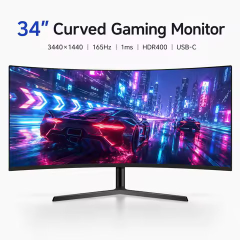 Curved Gaming Monitor 24 27 32 34 Inch 1K 2K PC Monitor 144Hz 165Hz HDMI DP Ultra Wide Display for E