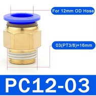 PC 12-03 Pneumatic Fitting 12mm To External Thread 3/s8" inch