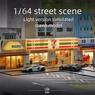 J-Max ⭐ 7-11 Convenience Store Miniature 1: 64 McDonald's Supermarket Cafe Micro Landscape Scene Mod