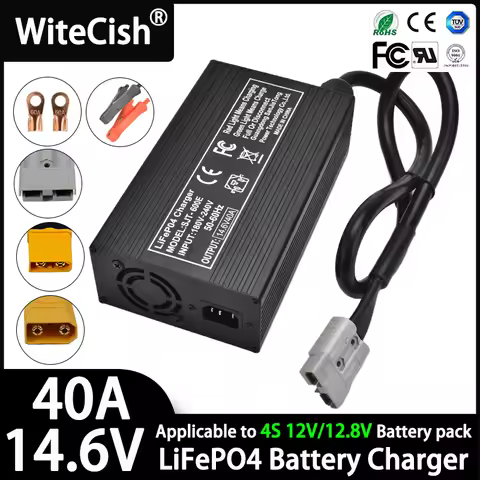 14.6V 20A/40/60A/62A/100A LiFePO4 Battery Charger For 4S 12V 12.8V Lifepo4 Battery High Power Charge