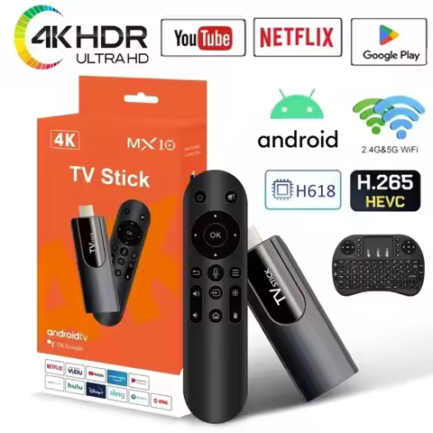 MX10 F3/MX10 mini TV stick android13 h618 ATV 4K HD TV box 2.4/5G WiFi smart TV receiver for Google