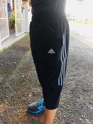 TRACKSUIT ADIDAS 3 QUARTER SLIMFIT CLIMALITE FOR SPORT HIKING RUNNING SELUAR SUKAN 3 Suku LELAKI