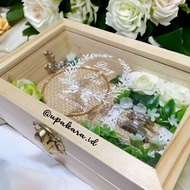 Kotak Cincin Nikah Lamaran Mahar Kayu/ Ring  Box kayu/ Ring Bearer  /Box Hamper/