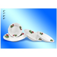 Bunga Kangkung Plate & Bowl Classic Porcelain Vintage Flower / Pinggan Porcelain bunga Kangkung /Man