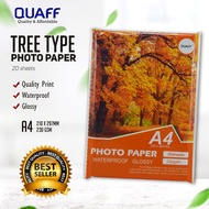 PrinTEE - (10packs) A4 Size Photo Paper RC Satin/RC H-Glossy/RC Woven/Tree Type Photo paper (20sheet