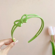 Bando Anak Motif Kupu-Kupu Lucu Pita Rambut Anak-Anak Warna Pastel Polos Aksesoris Rambut Anak Korea