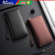 Fashion Wallet 2024 Men's Zipper Wallet [Long Wallet] Multifunctional/Black Wallet