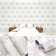 Silver Batik Wall Paper 4m to/d 5m x 45cm