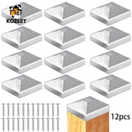 KOZEEY Fence Column Cover Sturdy Silver Pyramid Cap for 2.8x2.8 Inch Wooden Post