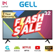 GELL smart tv 32 inches on sale Android tv flat screen smart tv sale Frameless led 32INCH promo tv Netflix/Youtube television