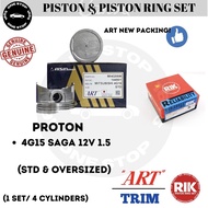 PROTON SAGA 12V 1.5 WIRA 1.5 JAPAN ART TRIM PISTON SET & RIK PISTON RING SET STANDARD STD/ 020/ 040