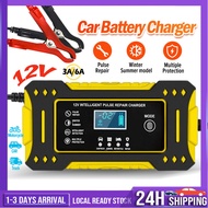 Car Battery Charger 12V 3A /6A Automatic Intelligent Repair Fast Power Charging Digital Display