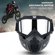 COD TaffSPORT BOLLFO Kacamata Goggles Mask Motor Retro Windproof Kacamata trail cross murah 100 beni