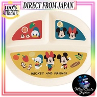 Disney Mickey Friends Dishwasher-Safe Lunch Plate by Skater - Japanese Made, Size: 20.2x24.7x2.3cm