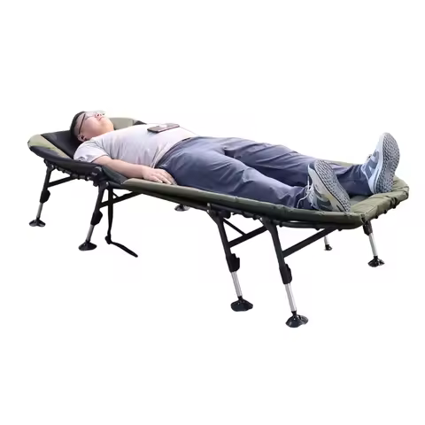 Folding Bed 야전침대 Recliner Single Lunch Break Bed Office Simple Household Camping Bed 캠핑침대 Camping Su