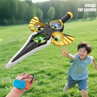 Kids Flying Sword Toy - 2.4G Remote, 4-Axis, Wristwatch Control, LED Light Show, Unique Sword-Shaped