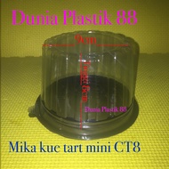 isi50pc MIKA CT8 box plastik tempat kue cake bolu tart ulang tahun mika tumpeng kecil mini bulat cok