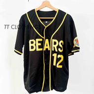 Baseball Jersey MLB Bad News Bears #12  BLACK Tanner Boyle Movie 1976 Chico's Bail Bonds