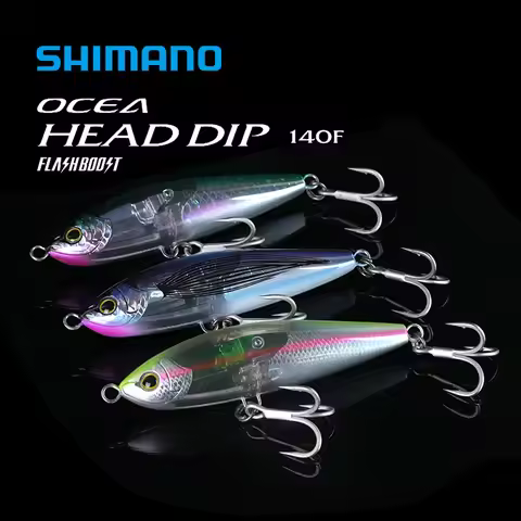 Original SHIMANO XU-T14U Ocea Head Dip 140F Flash Boost - Saltwater Tuna Fishing Lure, 70g Floating