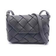 【二手】Bottega Veneta BOTTEGA VENETA男士黑色皮革單肩包