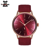 August Berg Serenity Burgundy Perlon Braided Nylon Strap Unisex Watch 10140A15VBY- [ 40MM ]