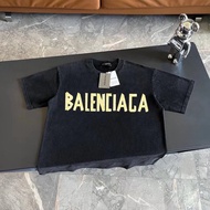 < Support NFC Need Remarks > BLCG Balenciaga 2024 Tape Series Washed Short-Sleeved T-Shirt