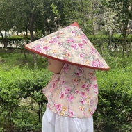 Hat Sunscreen Sun Hat Shawl Universal Outdoor Female Anti-Ultraviolet Farmland Tea Picking Hat Rain Plastic Hat