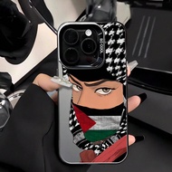 1pc Intense Gaze Portrait Pattern Matte Anti-Drop Protective Camera Phone Case, Compatible With IPho