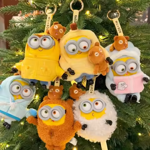 52TOYS Genuine In Stock Bob&Tim Minion-S Friends Together Blind Box Series Vinyl Face Pendant Trendy