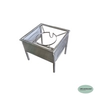 CMS ขาตั้งหัวแก๊สสแตนเลส แบบมีแผ่นกันลม ขนาด ความกว้าง 45 ซม. ความยาว 45 ซม. ความสูง 40 ซม. ใช้กับหั