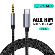 USB C to 3.5mm Jack AUX Audio Cable for iPhone 17 16 Pro Samsung S25 S24 Ultra Pro